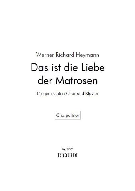 Das ist die Liebe der Matrosen